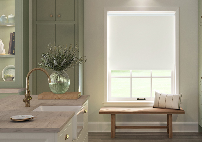 Anthology (Blackout), Macaroon Cream - Motorised Roller Blind - Image 3